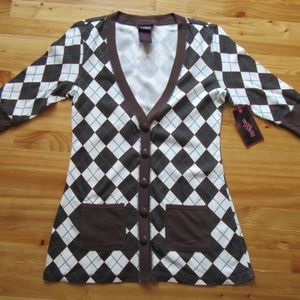 Anxiety L Cotton V-Neck Button Cardigan NWT